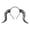 Silver, variant on Devil Horns Headband White Cosplay Dragon Horn Hair Hoop Gothic Dress Up Headpiece for Halloween Party Carnival Costume (White)