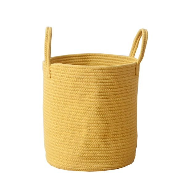 Dsseng Woven Basket Rope Storage Baskets Tall Cotton Basket 13.77