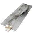thumbnail image 2 of Grey Ombre Marble 2x6 Kitchen Runner Rug, Gray Marble Crack Abstract Modern Non-Skid Rubber Backing Large Rectangle Rugs - Living Room Bedroom Home Office, Indoor Floor Mat Carpets Washable Rug, 2 of 9