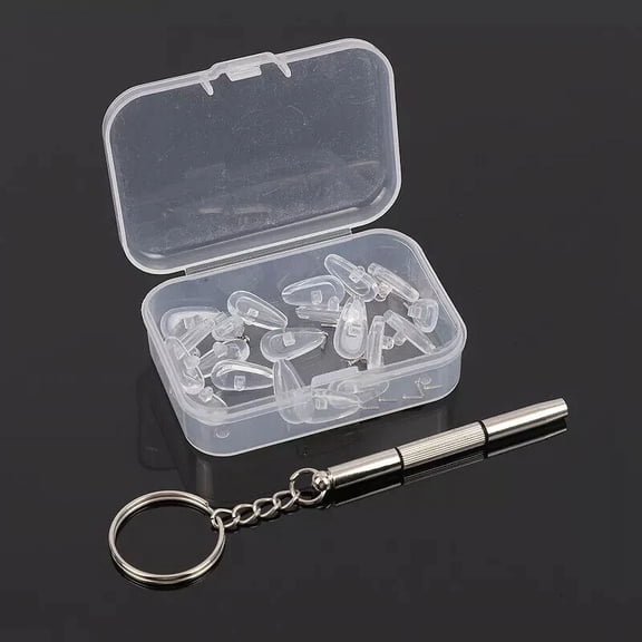 FINE MAKER 20pcs Eyeglasses Nose Pads, Glasses Nose Pads w/Replacement Repair Tools Kit