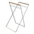 thumbnail image 1 of Iron Trash Bag Holder, Portable Garbage Bag Holder Trash Rack Portable Wood Handle Outdoor Leaf Bag Stand Foldable Trash Stand Holder Waste Sorting Bin for Camping, 1 of 7