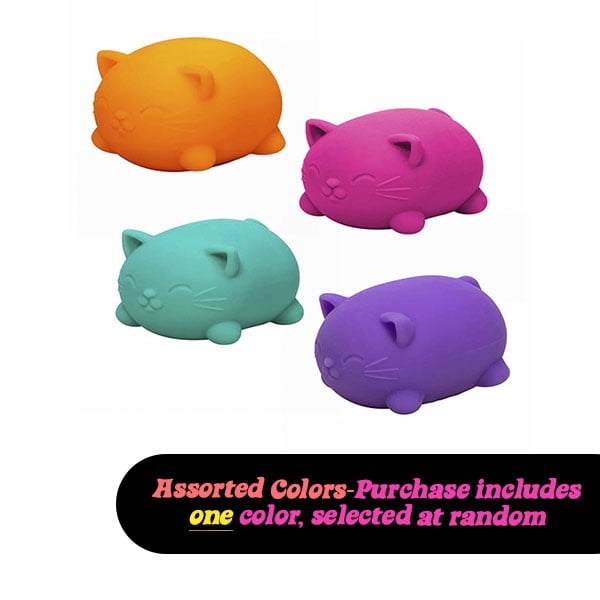 Nee Doh Cool Cats Squishy Stress Relief Fidget Ball, Cat Shaped Novelty Toy, Assorted Colors, For Ch(图2)