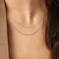 thumbnail image 3 of Layering Necklace with Station Bead and Cable Chain, 3 of 3