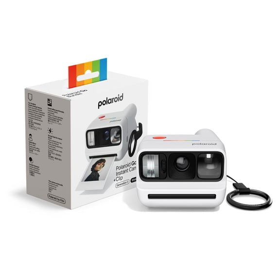 Polaroid Go Instant Camera Generation 3 (White) Black Clip Bundle