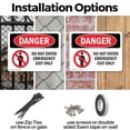 thumbnail image 3 of (2 Pack) Do Not Enter Emergency Exit Only OSHA Danger Sign 14 Inch X 10 Inch Indoor / Outdoor Rust-Free Aluminum Metal Signs for Workplace, Workshop, and Construction Site, Made in the USA, 3 of 8