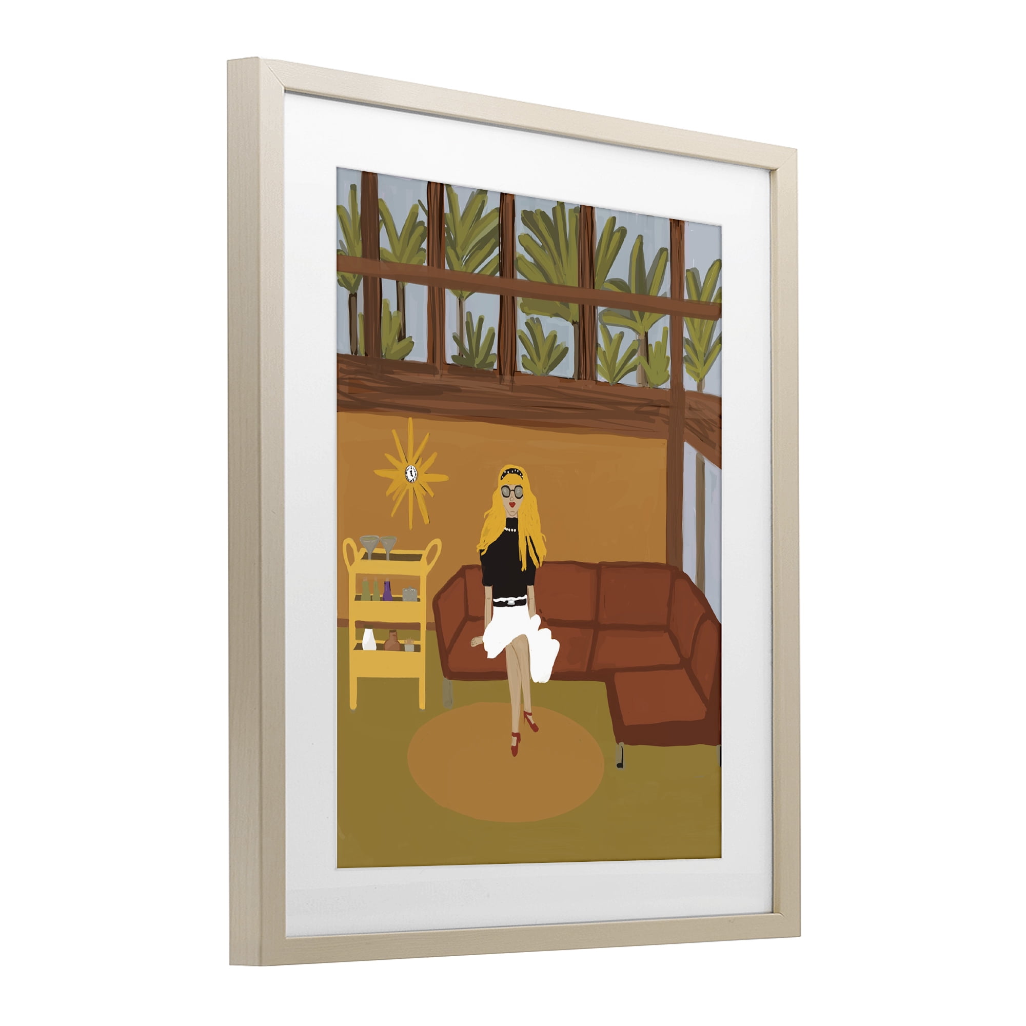 Stupell Industries Living The Girl Life Birch Framed Print Under Glass, design by Kristal Clifford