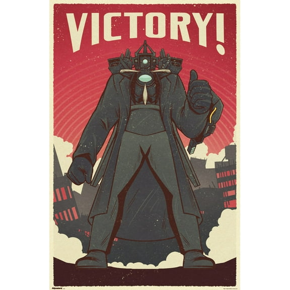 Skibidi Toilet (2023) - Titan Cameraman Victory Wall Poster, 14.725" x 22.375"