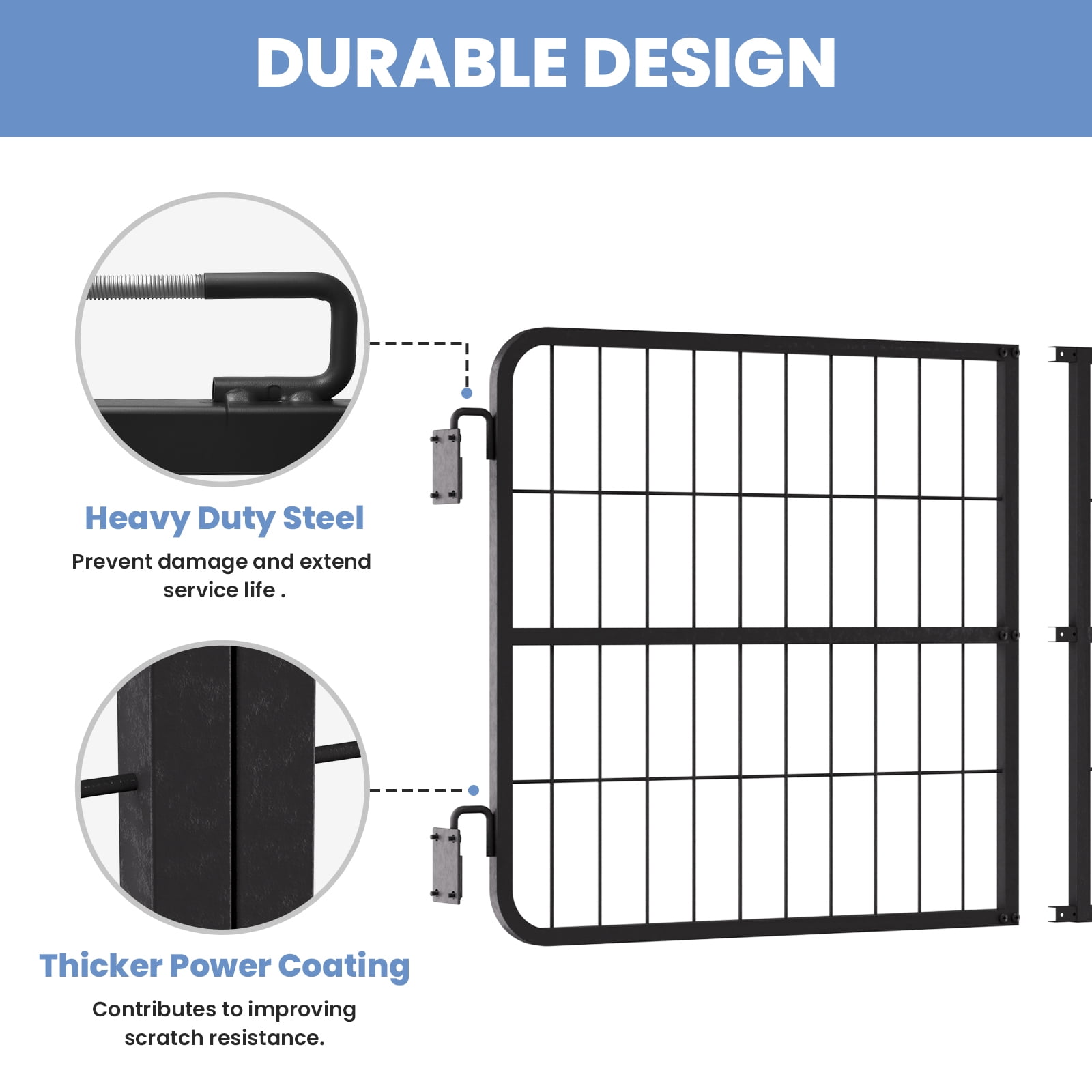 Horse Stall Front Gate, Hygienic Open Wire Mesh, Easy Clean Washable Surface, Horse Stall Gate, Heavy Duty Horse Stall Guard, For Mini Stall, Wash Rack, Aisle
