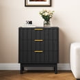 thumbnail image 6 of May in Color Fluted 3 Drawer Dresser Set of 2, Wood Closet Organizer for Bedroom, Living Room, Entryway, Black, 6 of 10