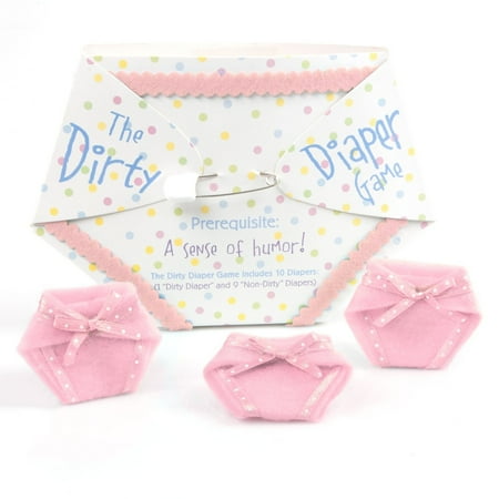 The Dirty Diaper Game - Baby Shower Game - Pink (10 diapers)