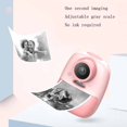 thumbnail image 3 of Cámara para niños, cámara instantánea 1080P, cámara para niños, impresión de fotos en blanco y negro, cámara digital para niños con tarjeta TF de 32 GB, rosa kaili Sencillez, 3 of 5