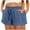 Blue, variant on aidice 2PCS Womens Summer Shorts Drawstring Elastic Waisted with Pockets Shorts Casual Lightweight Smocked Shorts