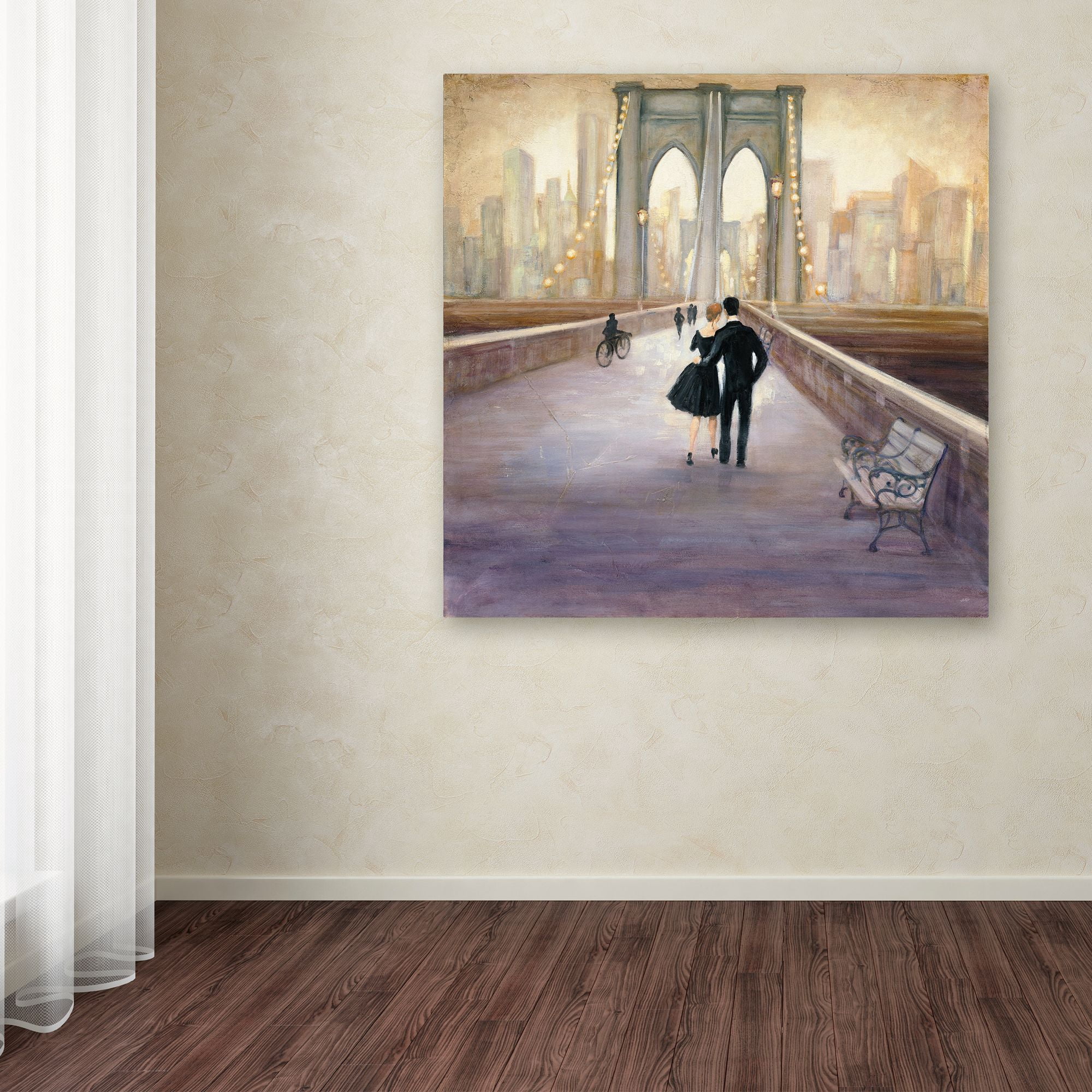 Trademark Fine Art 'Bridge to NY' Canvas Art by Julia Purinton