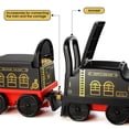 thumbnail image 5 of JOYLDIAS Train Carriage for Ride on Train with Songs, Stories, Storage and Handle, Black, 5 of 7