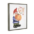 thumbnail image 3 of Stupell Industries I Love Fall Most Of All Gnome Graphic Art Luster Gray Floating Framed Canvas Print Wall Art, Design by Dogwood Portfolio, 3 of 6