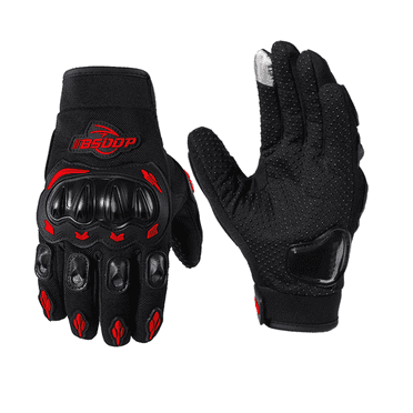 TELOLY 2Pcs Motorcycle Gloves Breathable and Lightweight Motorcycle Gloves for Men touchscreen Friendly Dirt Bike Gloves,Red