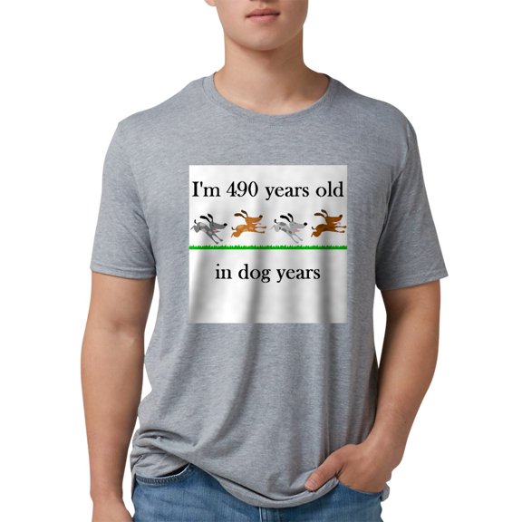 CafePress - 70 Birthday Dog Years 1 T Shirt - Mens Tri-blend T-Shirt