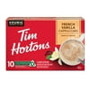 Tim Hortons French Vanilla Cappuccino Flavoured Coffee, Single Serve Keurig K-Cup Pods, 10 Count