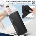 thumbnail image 5 of Wallet Case for iPhone 16 Pro Max with Card Slots & Wallet Pocket, Wave Curves and sequins meticulously sewn PU Leather Cover Kickstand Magnetic Shockproof TPU Bumper Flip Folio Case,Black, 5 of 9