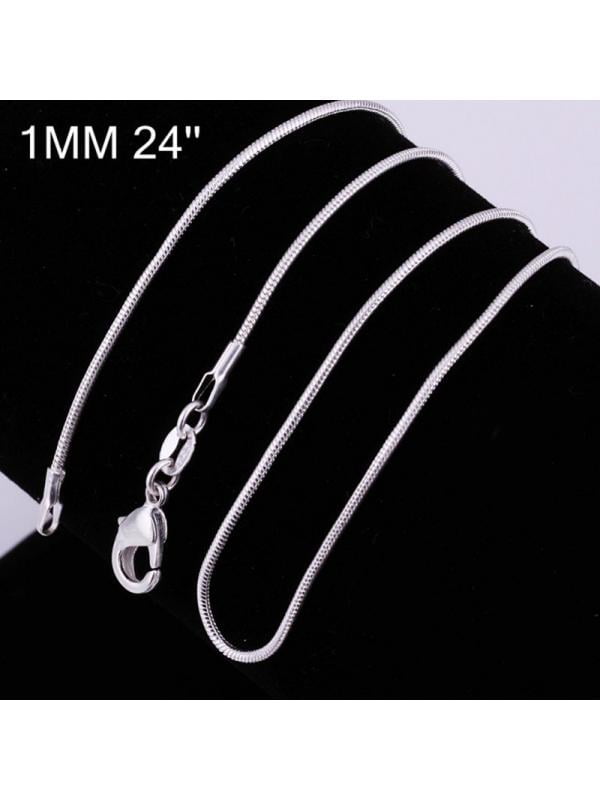 Wholesale!10pcs silver plated 1.2mm snake chain necklace 18" 