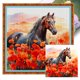 thumbnail image 1 of (11CTACC-2965__C__ 40x40) Hilo algodón ecológico bordado 11CT 3 hebras impresión 40*40cm kit serie punto cruz y caballo, 1 of 9