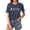 Navy, variant on Trendfront Womens Highland Cow Graphic T Shirt Crewneck Short Sleeve Cute Farm Animal Print Casual Everyday Tee Tops