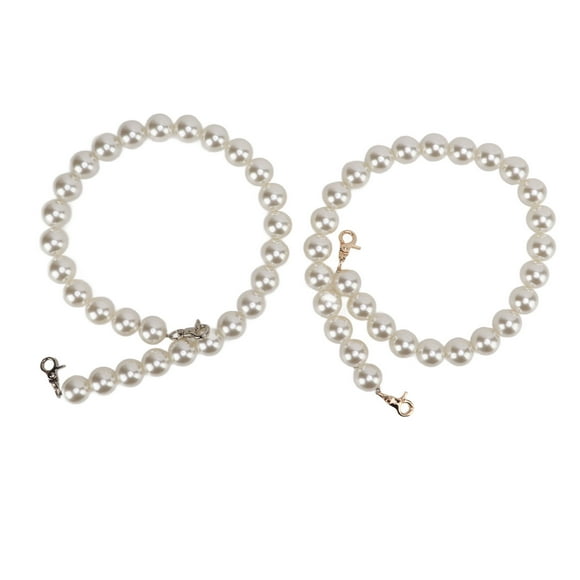 DIY Pearl Bead Bag Chain, Short Handbag Chain Elegant Stylish Appearance Simply Use For Wallets For Bags For Handbags 14mm,18mm,20mm