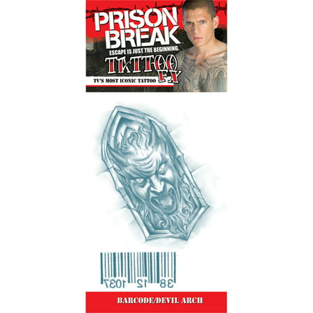 Morris Costumes Prison Break Barcode Devilarch Tattoos, Style