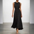 thumbnail image 2 of Levmjia Women's Dress Polka Dot Print Sleeveless Summer Dress Elegant Evening Party Gown with Belt, 2 of 5