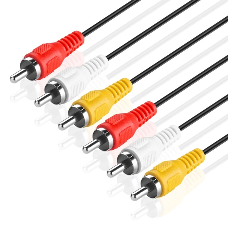 TNP 30 FT Long 3 RCA Cable - AV RCA Composite Video + 2RCA Stereo