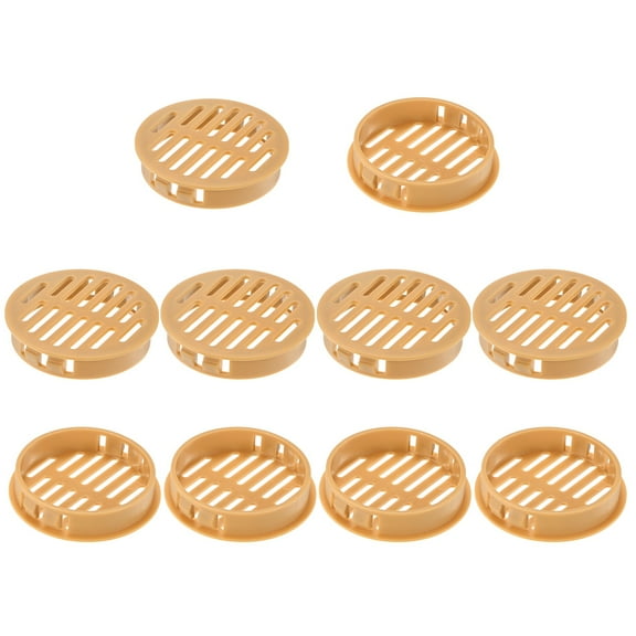 Uxcell 10-Pack Round Soffit Vents, 50mm/2 Inch Plastic Air Vents Grille Circular Soffit Vents Cover for Bathroom Home/ Office/Kitchen/Cabinet/Wardrobe [Orange]