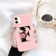 thumbnail image 1 of Funda de teléfono de silicona con letra inicial de Ottwn para iPhone 11 Pro 12 Pro Max X XR XS Max 7 8 Plus, funda trasera de TPU suave con flor rosa Retro Tan Jianjun unisex, 1 of 2