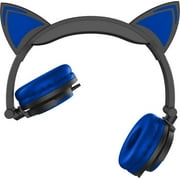 Hype Wired Blue LED Cat Ear Headphones with 3.5mm Jack Plug
