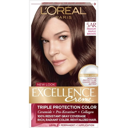 Crepe Velvet - L'Oreal Excellence Creme - 5AR Velvet Brown (Medium Maple Brown) 1 Each