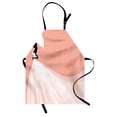 thumbnail image 1 of Bridal Shower Apron Bride in Abstract Romantic Wedding Dress with Umbrella Artwork Print, Unisex Kitchen Bib Apron with Adjustable Neck for Cooking Baking Gardening, Salmon and White, by Ambesonne, 1 of 3