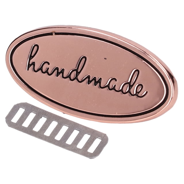 Metal Handmade Tag Labels, Hand Made Labels Hand Made Labels Multiple Colors Available Environmentally Friendly Exquisite Tag DIY Bag Label for DIY Bags Wallets