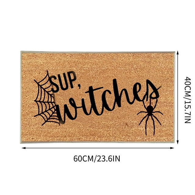 Tapis de Porte d'Halloween Tapis Imprimé d'Halloween Antidérapant Tapis d'Entrée Tapis d'Entrée Absorbant Salle de Bain Cuisine Tapis d'Entrée Tapis de Porte Extérieur
