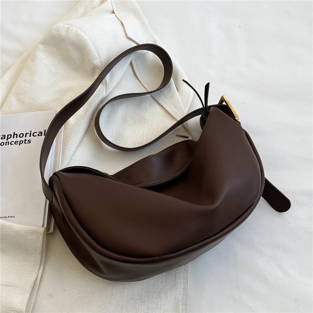 Bolso de hombro cruzado con correa ancha para mujer, bandolera holgada, de diseñador, suave, media luna, invierno, 2022 Fivean unisex
