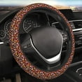 thumbnail image 5 of Xecao 70s Groovy Hippie Retro patten Stretch Elastic Steering Wheel Cover, fits all vehicles, 15-inch diameter, 5 of 6