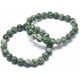 thumbnail image 1 of Pulsera de jaspe con cuentas (1 unidad), pulsera elástica de jaspe verde natural con manchas, pulsera elástica redonda de cuentas, juego de pulseras multicapa, 1 of 3