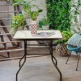 thumbnail image 3 of Costway 31.5'' Patio Square Table Tempered Glass Steel Frame Outdoor Pool Yard Garden, 3 of 9
