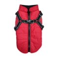 thumbnail image 3 of 1pc Waterproof & Windproof & Warm Pet Jacket With Zipper & Reflective Strips & Chest Back Strap For Cats And Dogs Outdoor Coat, 3 of 4