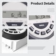 thumbnail image 3 of Digital Timer Switch 7 Day Programmable, Electric Time Controller with LCD Display, 1NO 1NC Relay Output Timer for Pool Pump Light Fan, Weekly Cycle Programming, 3 of 5