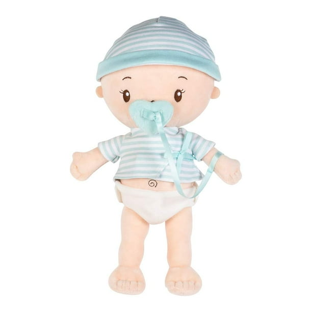 soft baby doll with magnetic pacifier