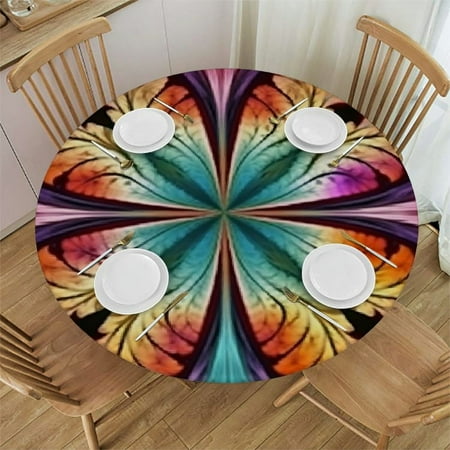 

Xllo0ord Round Tablecloths Table Covers with Fitted Tablecloth Table Mat for Indoor Outdoor Kitchen Dinner Fit Table 38-42