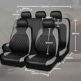 thumbnail image 2 of Andoer Car Seat Covers, Universal PU Leather Protector, Full Set Cushion for Car SUV Vehicle, 2 of 7