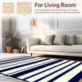 thumbnail image 2 of ODIKA 5'x7' Machine Washable Non-Slip Area Rug, Striped Navy High Traffic Rug, Navy, 199862, 2 of 7