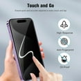 thumbnail image 4 of Privacy Screen Protector for iPhone 15, Anti-Spy Tempered Glass Film, Scratch Resistant, Full Coverage, Easy Install, 4 of 7