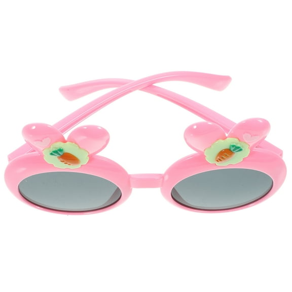 FONDOTIN Rabbit Shape Kids Sunglasses Pink TPEE 1 Pair 5.1X2.8in