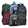thumbnail image 4 of Everest Unisex Double Compartment 18" Backpack, Dark Purple Black, 4 of 5